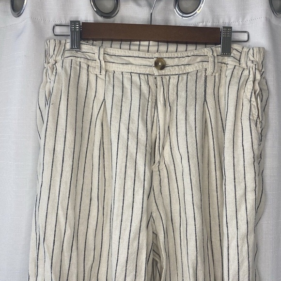 Fat Face Women’s Pendeen Linen Blend Wide Leg Trousers in Cream - Picture 3 of 10